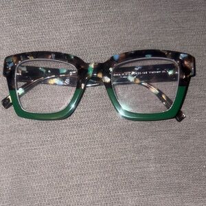 Warby Parker Tortoise and Green Glasses